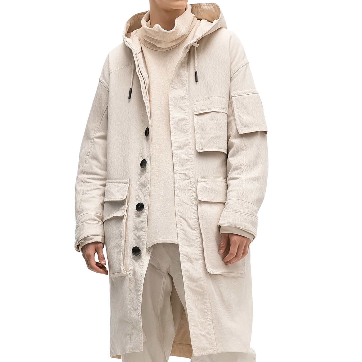 CREW Hooded coat