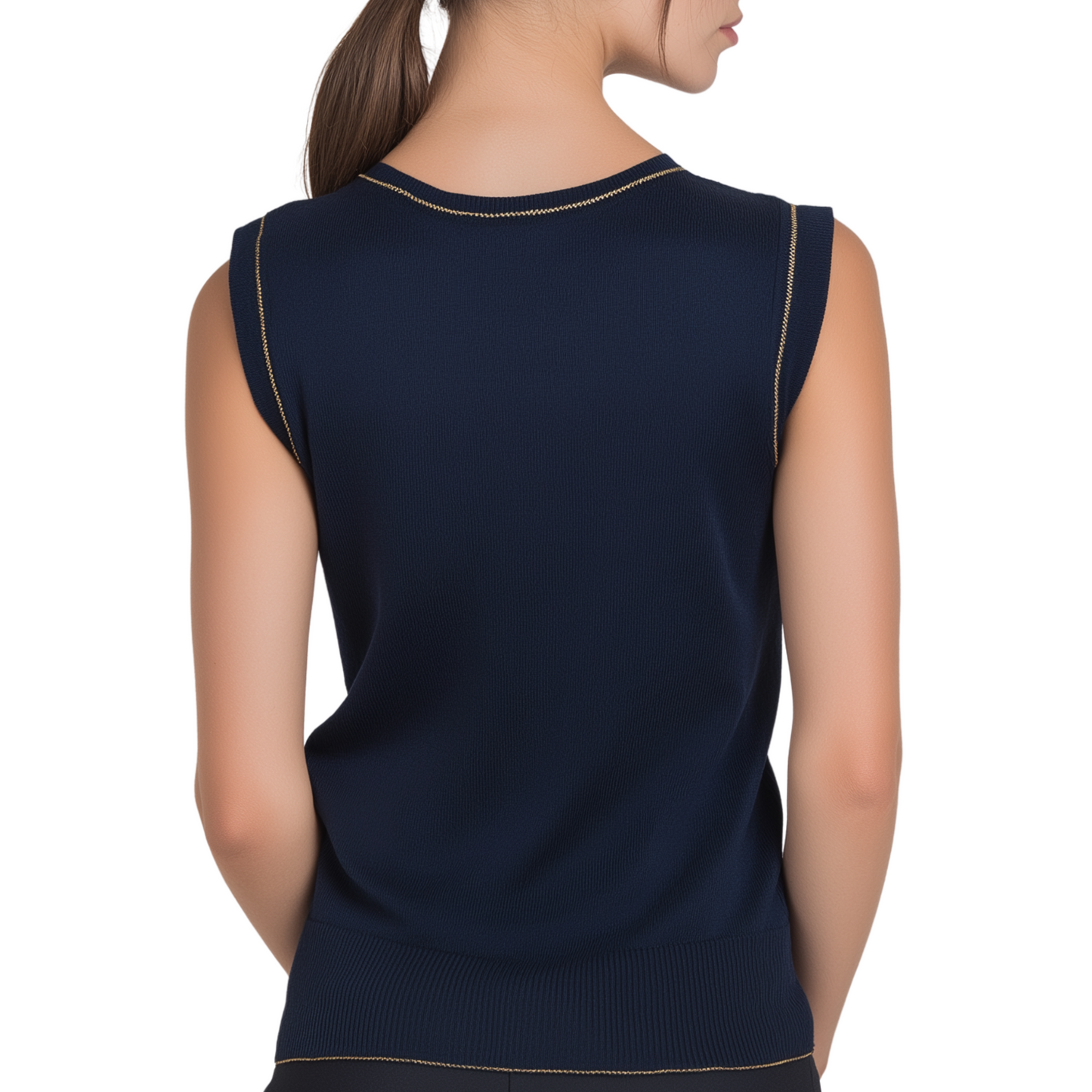 DISCRETE Sleeveless Sweater