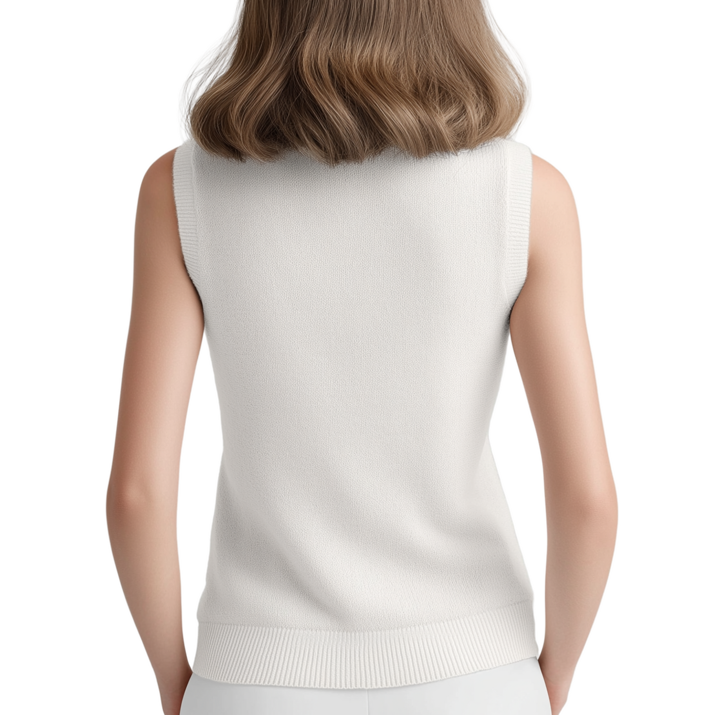 WHITE-TIE Sleeveless Sweater