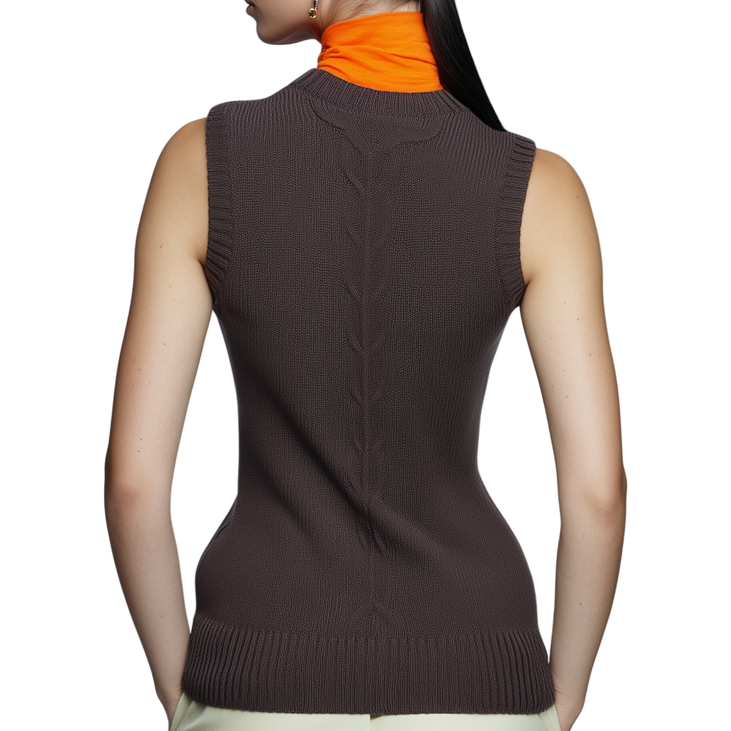 Fashionable Sleeveless Sweater