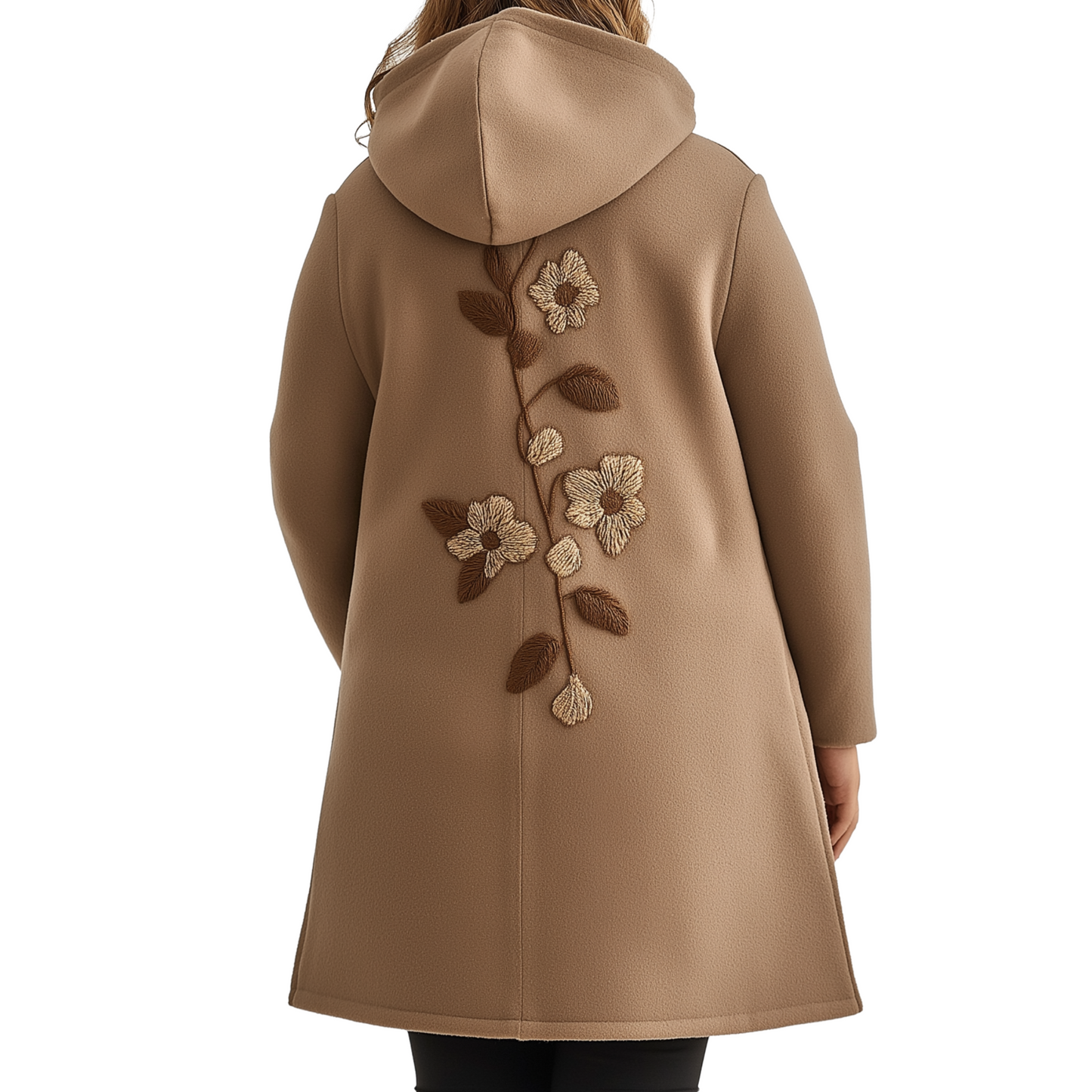 ROUNDED Hooded coat