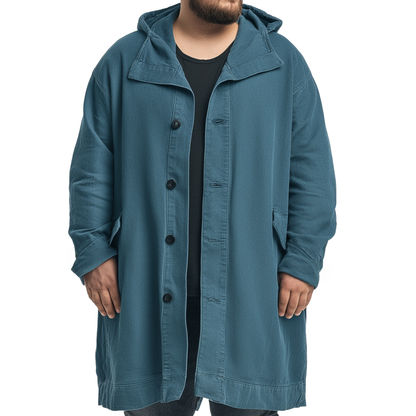GENEROUS FIT Hooded coat