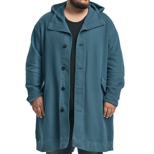 GENEROUS FIT Hooded coat