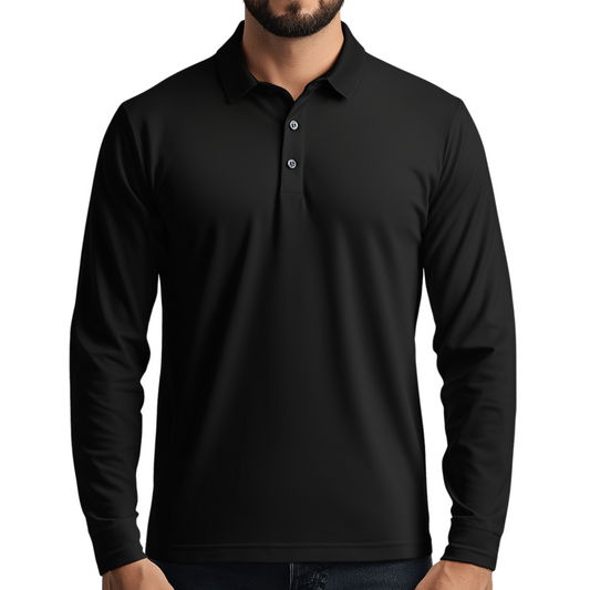DRAMA Long sleeve Polo shirt