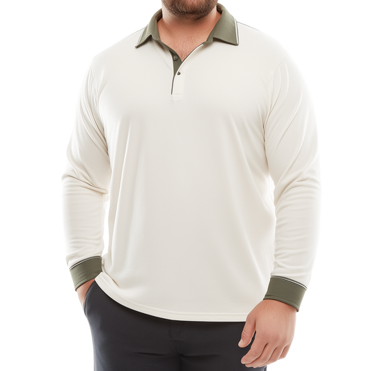 HEFTY Long Sleeve Polo shirt