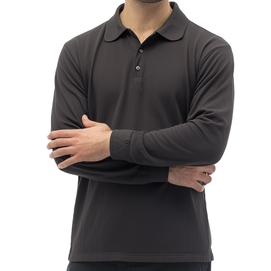 URBAN WEAR Long Sleeve Polo shirt