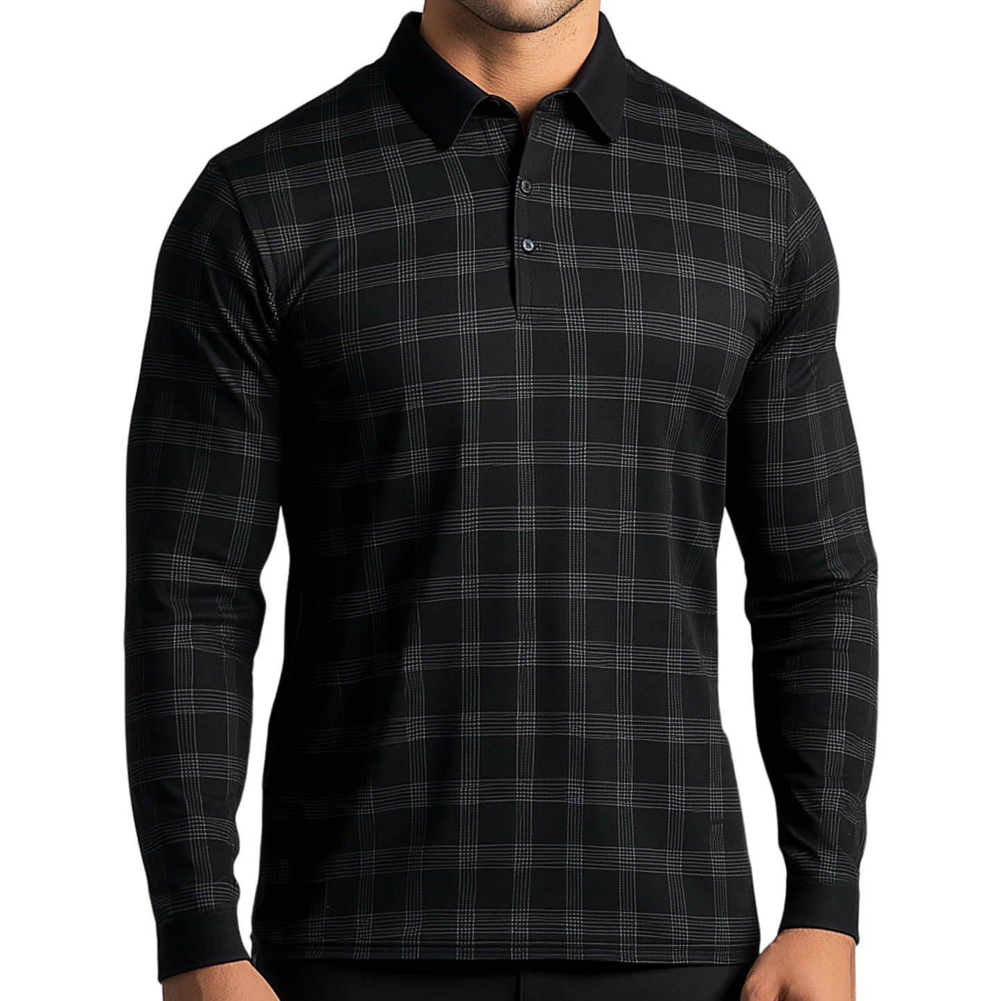 BLACK TIE ATTIRE Long sleeve Polo shirt