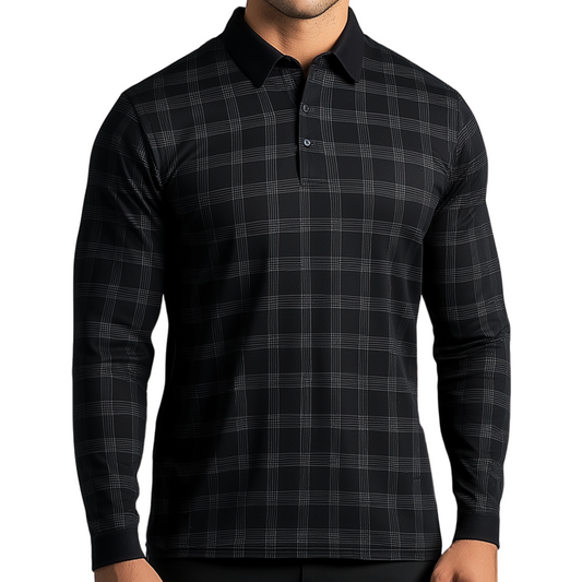 BLACK TIE ATTIRE Long sleeve Polo shirt