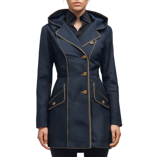 DISCRETE Hooded coat