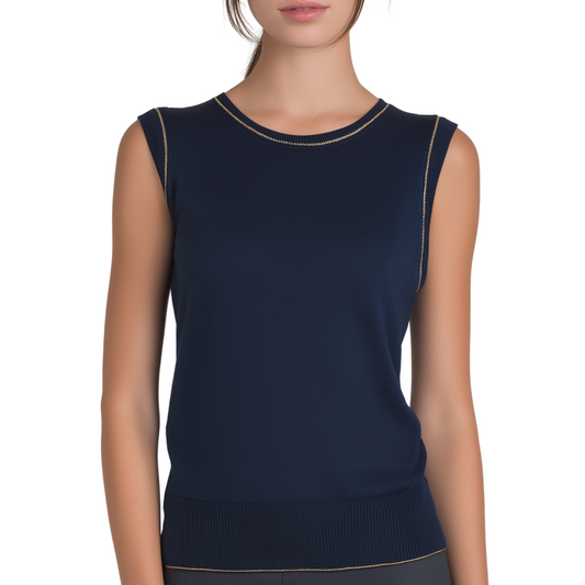 DISCRETE Sleeveless Sweater