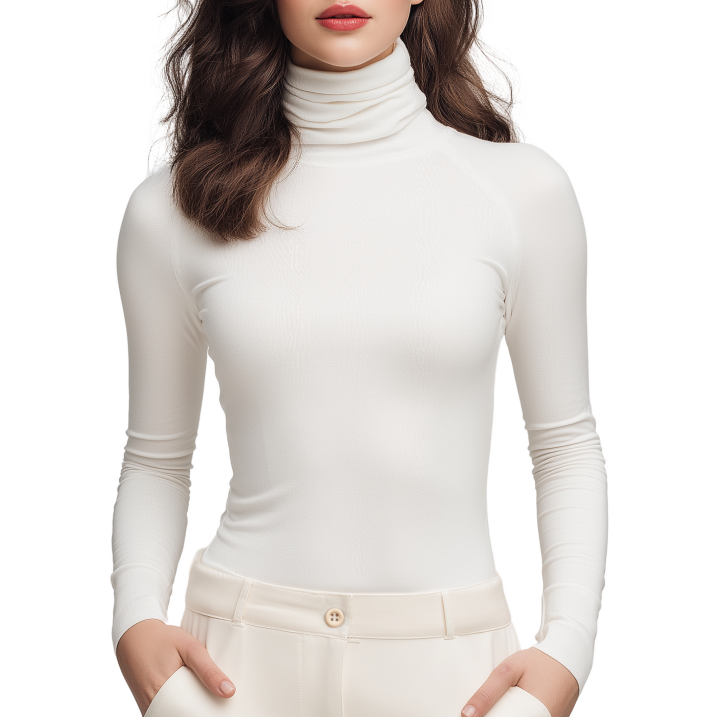WHITE-TIE Turtle neck