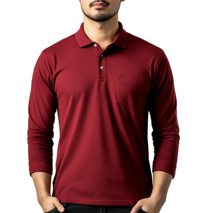 GENTS Long sleeve Polo shirt