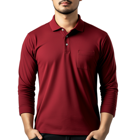 GENTS Long sleeve Polo shirt