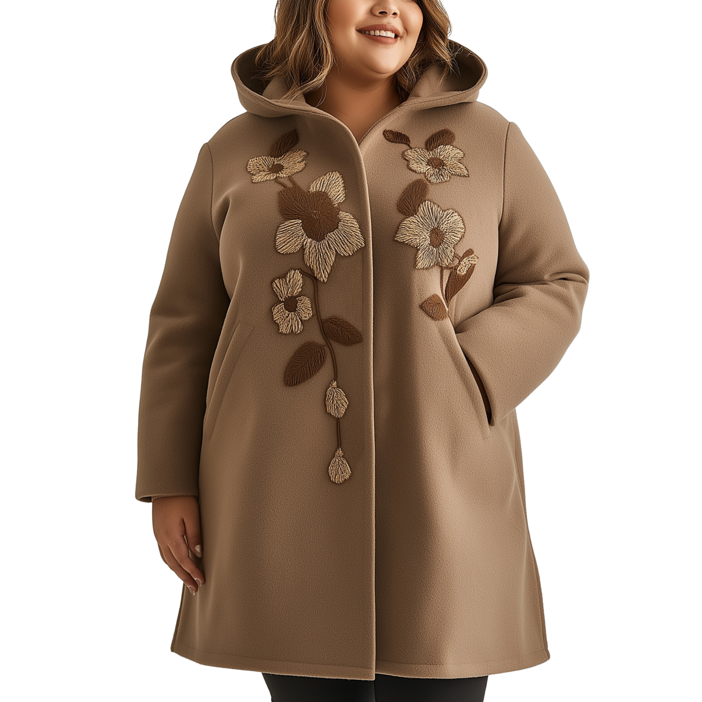 ROUNDED Hooded coat