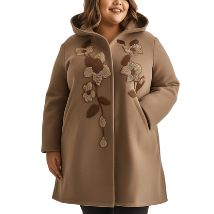 ROUNDED Hooded coat