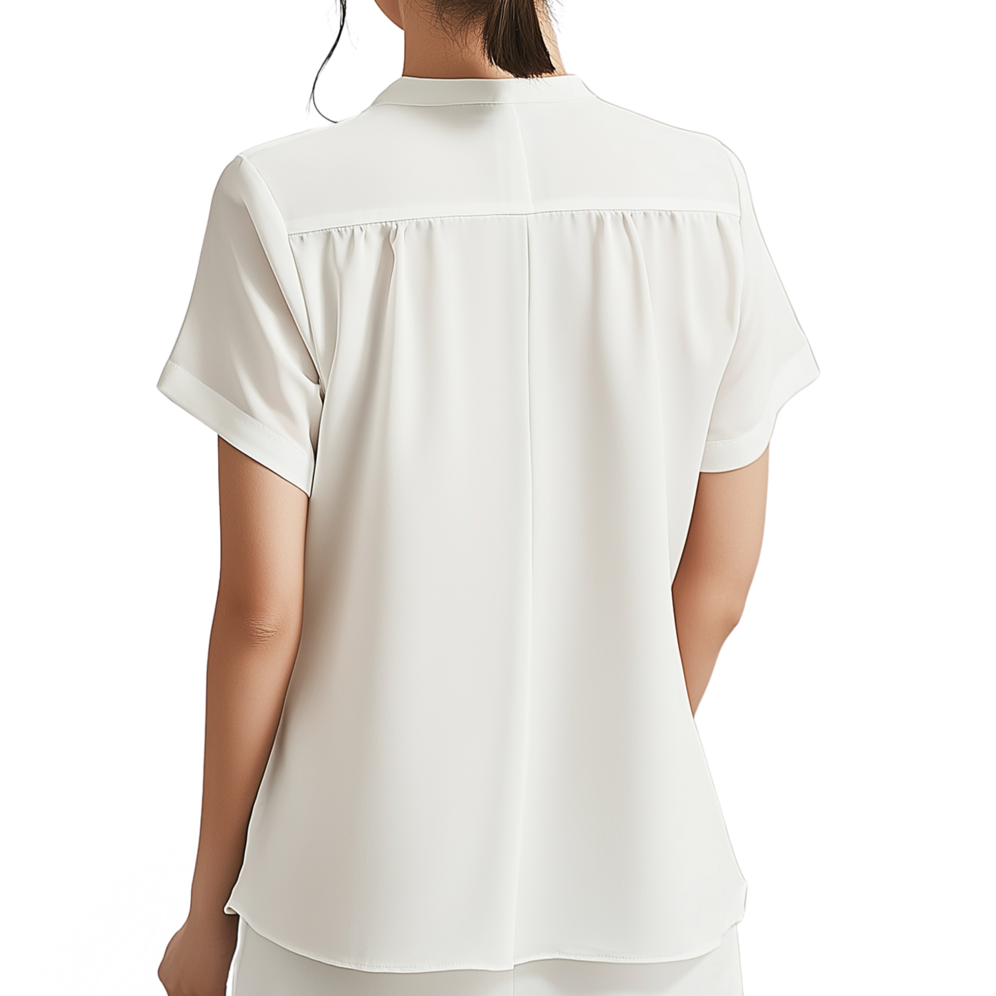 WHITE-TIE Short-sleeve blouse